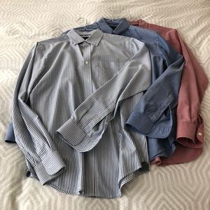 3 men’s Banana Republic slim fit stretch shirts
